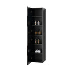 BEGONIA HIGH CABINET - 2 DOORS - HANDLELESS - SOFT CLOSE - REVERSIBLE - 35X160X35 CM - BLACK