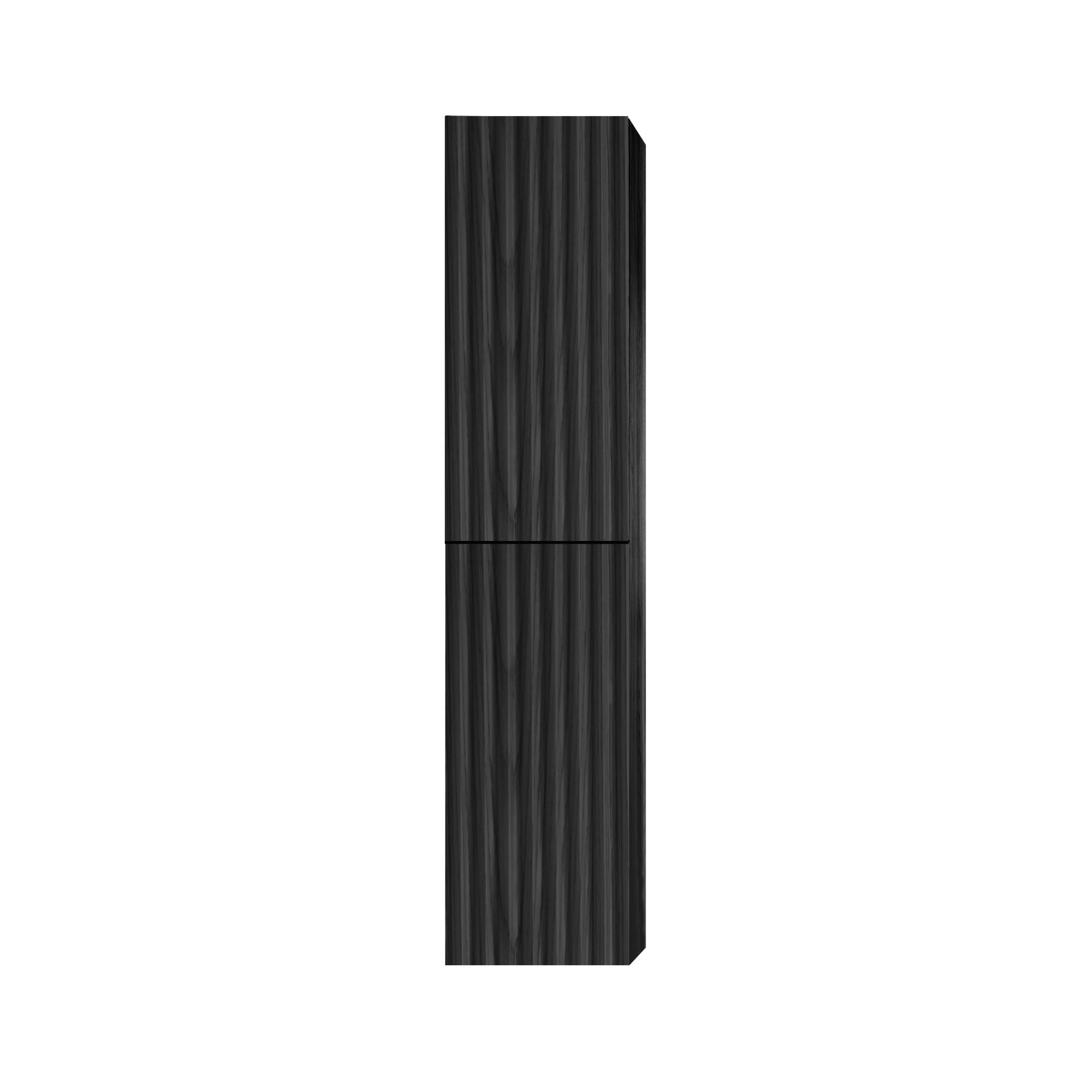 BEGONIA HIGH CABINET - 2 DOORS - HANDLELESS - SOFT CLOSE - REVERSIBLE - 35X160X35 CM - BLACK