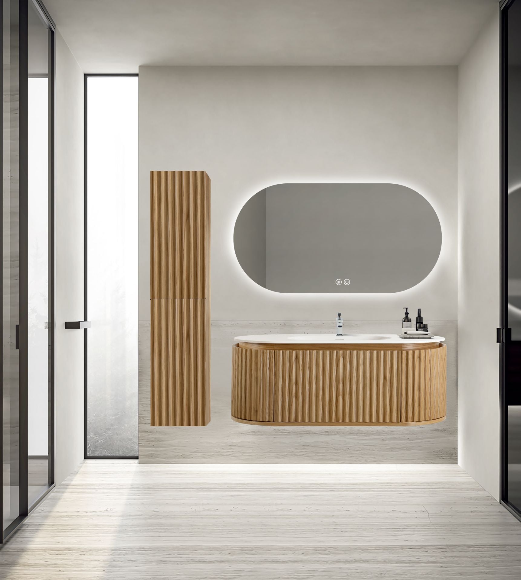 BEGONIA SOUS MEUBLE POUR SALLE DE BAIN NATURAL OAK