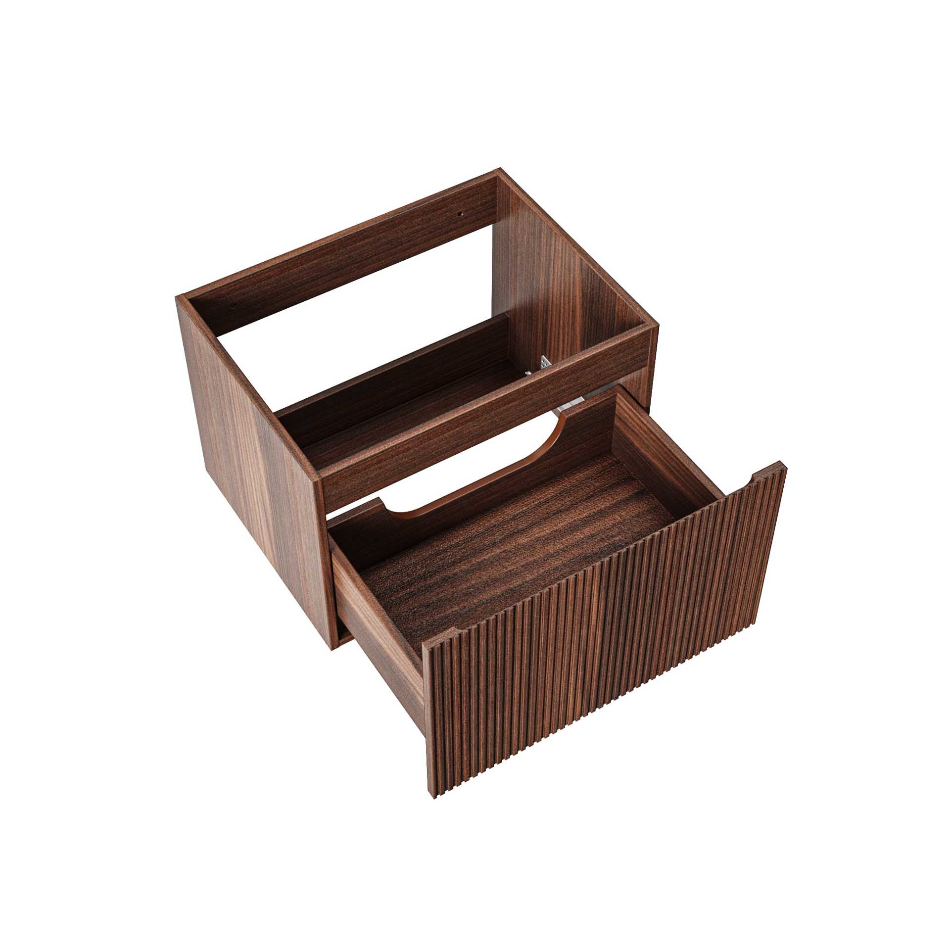 ALONI ELA VANITY UNIT - 1 DRAWER - HANDLELESS - SOFT CLOSE – 60X40X45 CM - WENGE