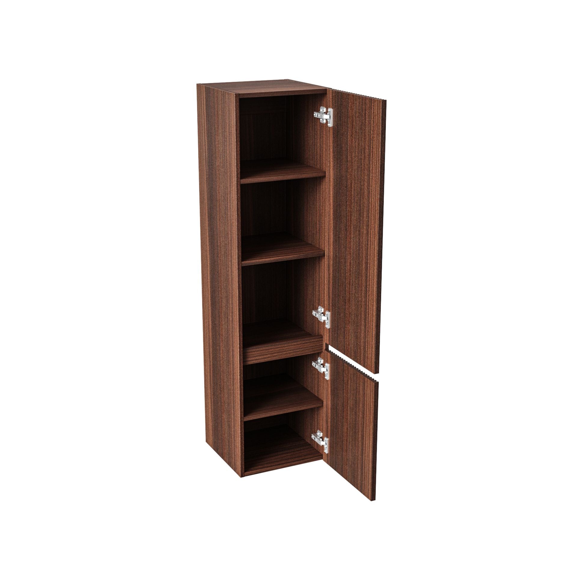 ALONI ELA HIGH CABINET - 2 DOORS - HANDLELESS - SOFT CLOSE - REVERSIBLE - 35X135X35 CM - WENGE
