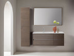 LAYDA HIGH CABINET - 2 DOORS - HANDLELESS - SOFT CLOSE - REVERSIBLE - 35X160X35 CM - DARK WALNUT