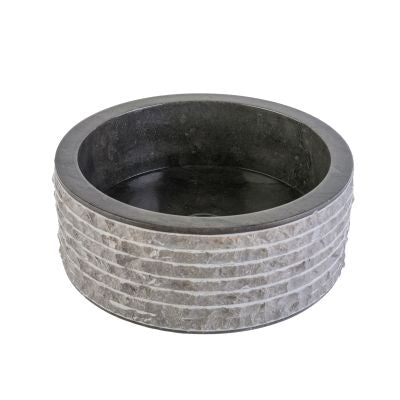 MARBLE ALUR WASHBOWL WITH POLISHED INTERIOR - BLACK