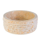 MARBLEEN ALUR WASHBOWL WITH POLISHED INTERIOR - CRÈME 40X15CM