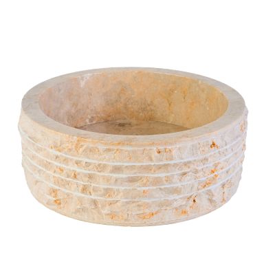MARBLEEN ALUR WASHBOWL WITH POLISHED INTERIOR - CRÈME 40X15CM