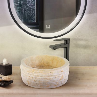 MARBLEEN ALUR WASHBOWL WITH POLISHED INTERIOR - CRÈME 40X15CM