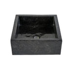 SQUARE COUNTERTOP WASHBOWL FULLY POLISHED - BLACK