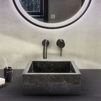 SQUARE COUNTERTOP WASHBOWL FULLY POLISHED - BLACK
