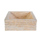 SQUARE WASHBOWL ALUR TUBE SHAPED - CRÈME