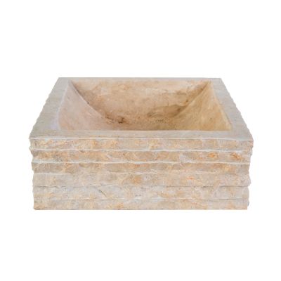 SQUARE WASHBOWL ALUR TUBE SHAPED - CRÈME