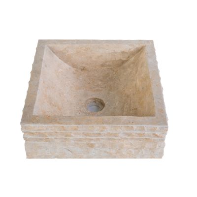 SQUARE WASHBOWL ALUR TUBE SHAPED - CRÈME