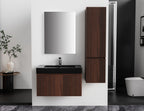 ALONI ELA HIGH CABINET - 2 DOORS - HANDLELESS - SOFT CLOSE - REVERSIBLE - 35X135X35 CM - WENGE